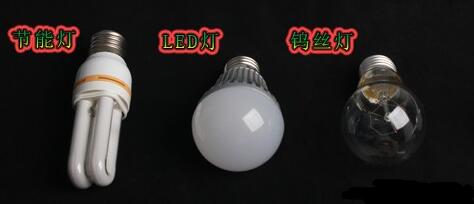 白熾燈、熒光燈與LED燈